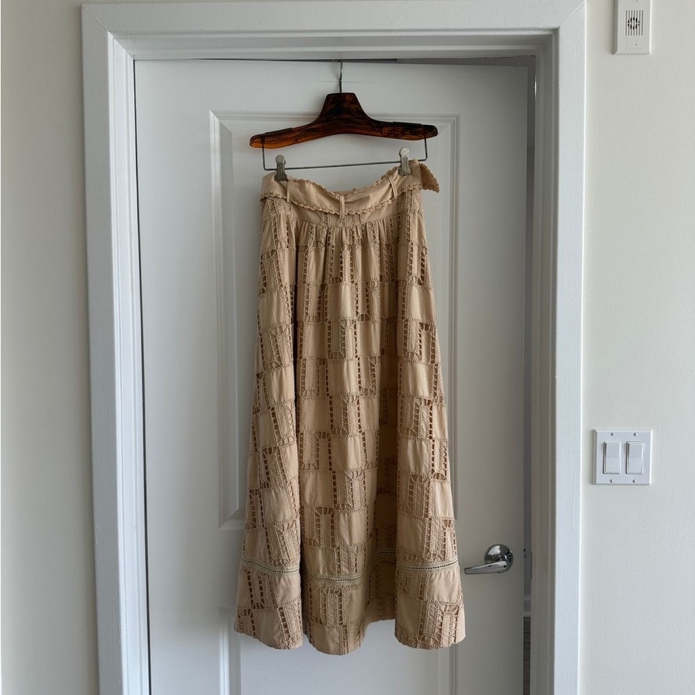 Farm Rio Sand Crochet Midi Skirt - Picture 7 of 9